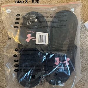 Under Armour Black Slides with Pink Emblem